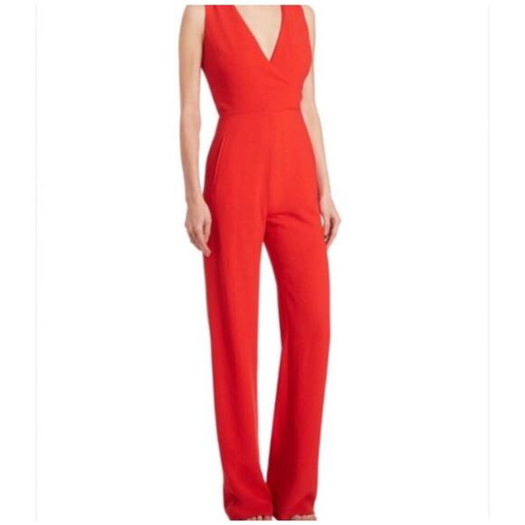 Tory Burch Chic Red Jumpsuit Sz 6
